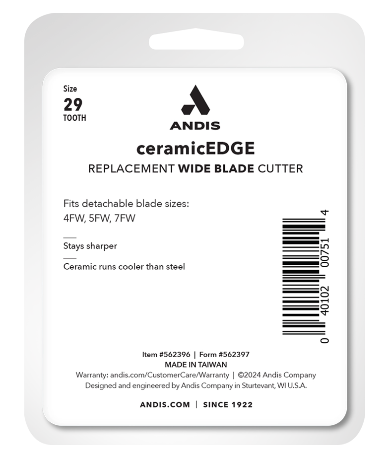 Andis 29 Dişli Seramik Kesici | 4FW, 5FW ve 7FW Geniş Bıçaklar İçin (562396)