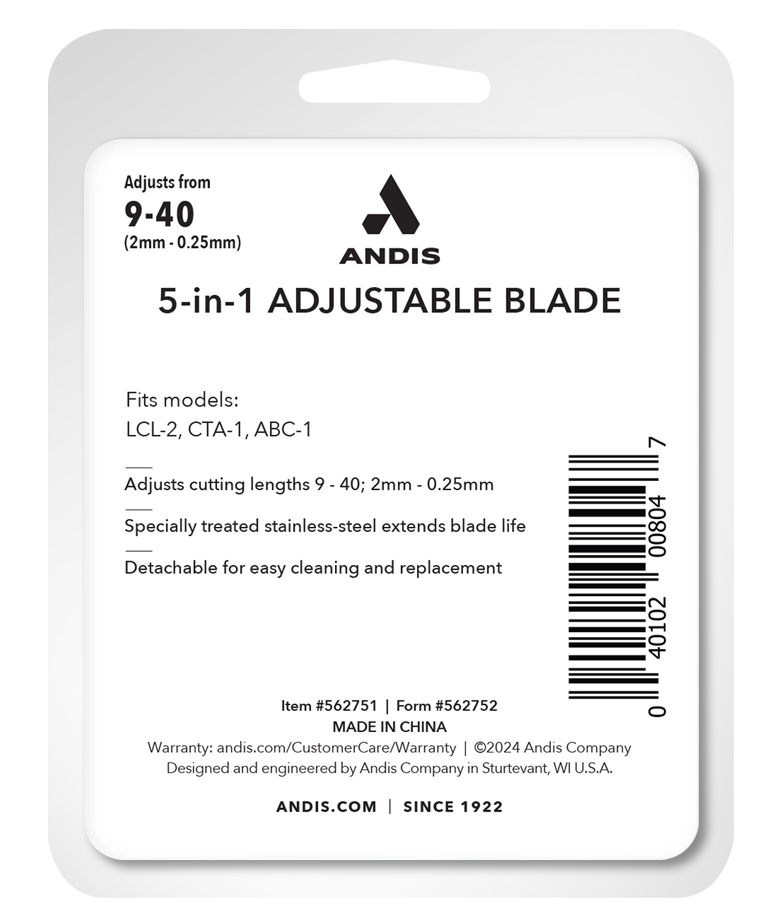 Andis 5-in-1 Ayarlanabilir | Tıraş Bıçağı (40-30-15-10-9) (562751)