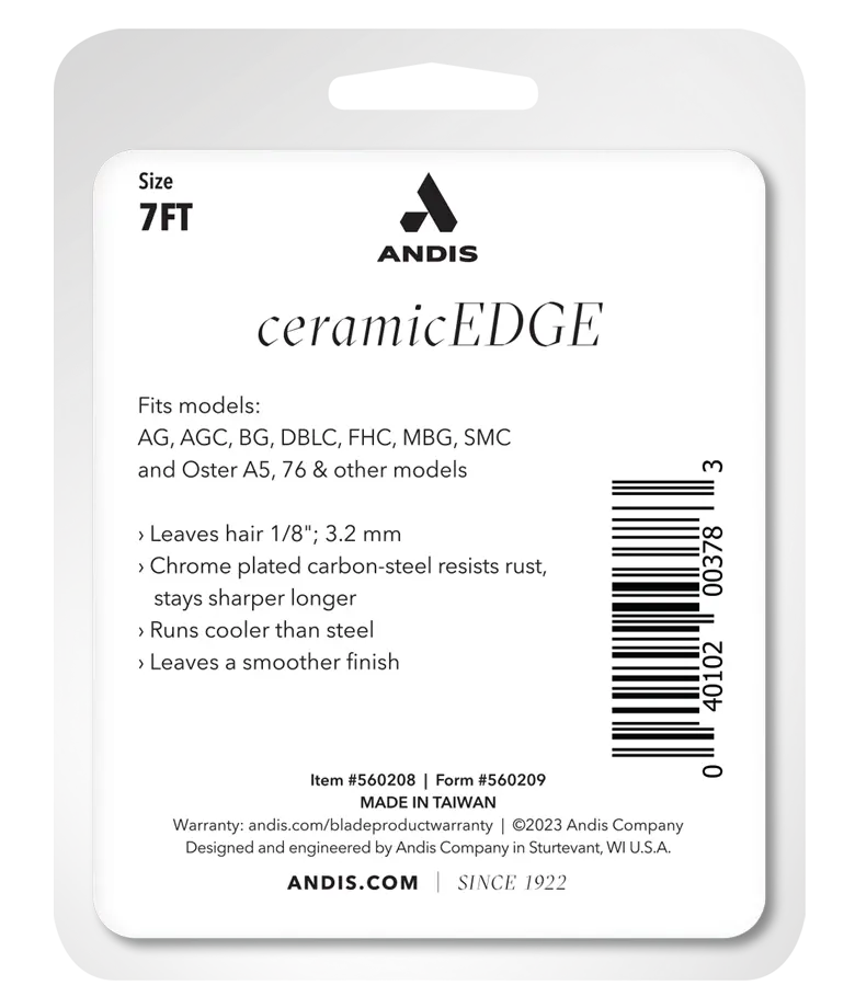 Andis CeramicEdge® #7FT | (24T Üst / 17T Alt) Pet Tıraş Makinesi Bıçağı (560208)