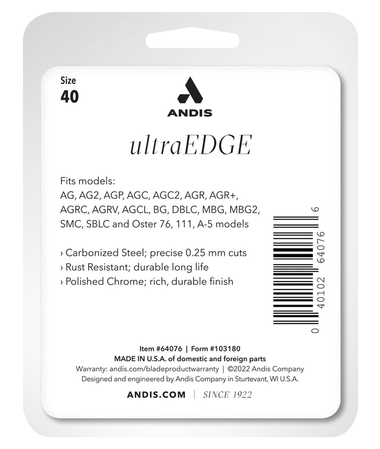 Andis UltraEdge® #40 Numara | Pet Tıraş Makinesi Bıçağı (64076)