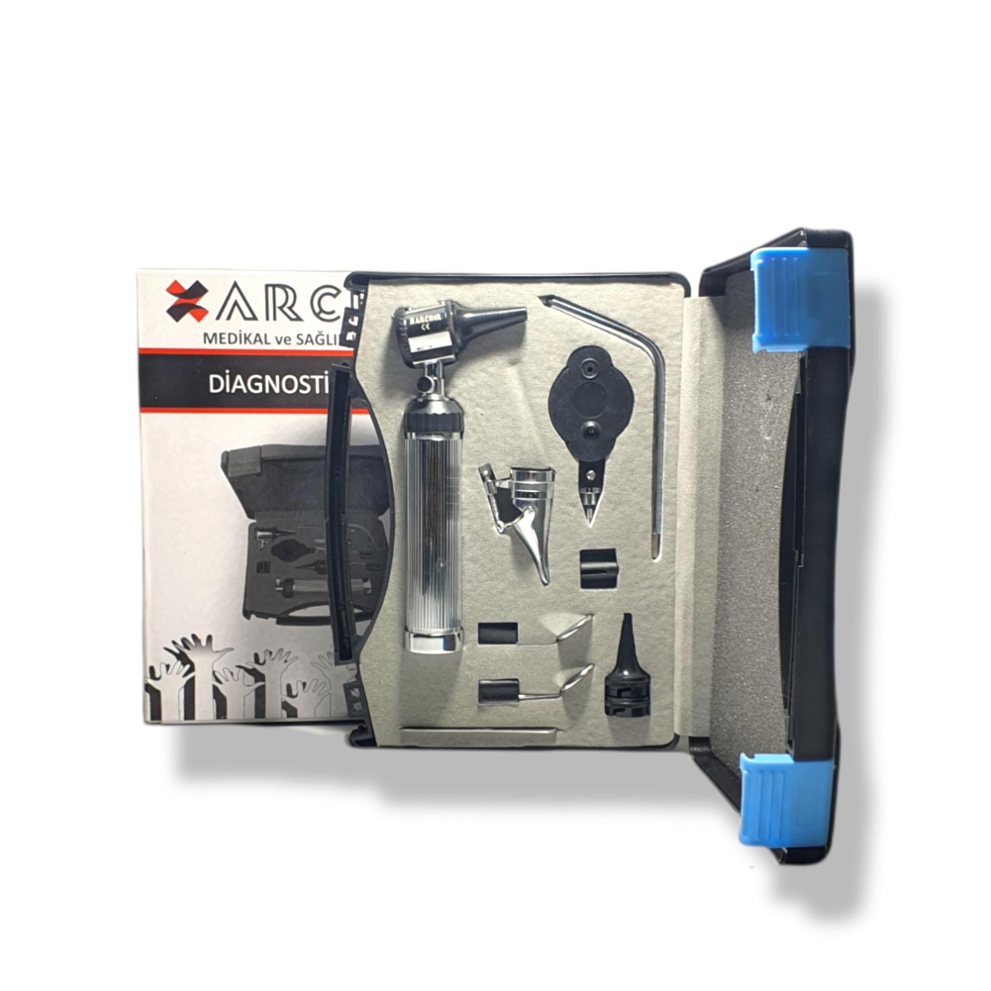 Archer Diagnostik Set Ent Otoskopoftalmaskop Set