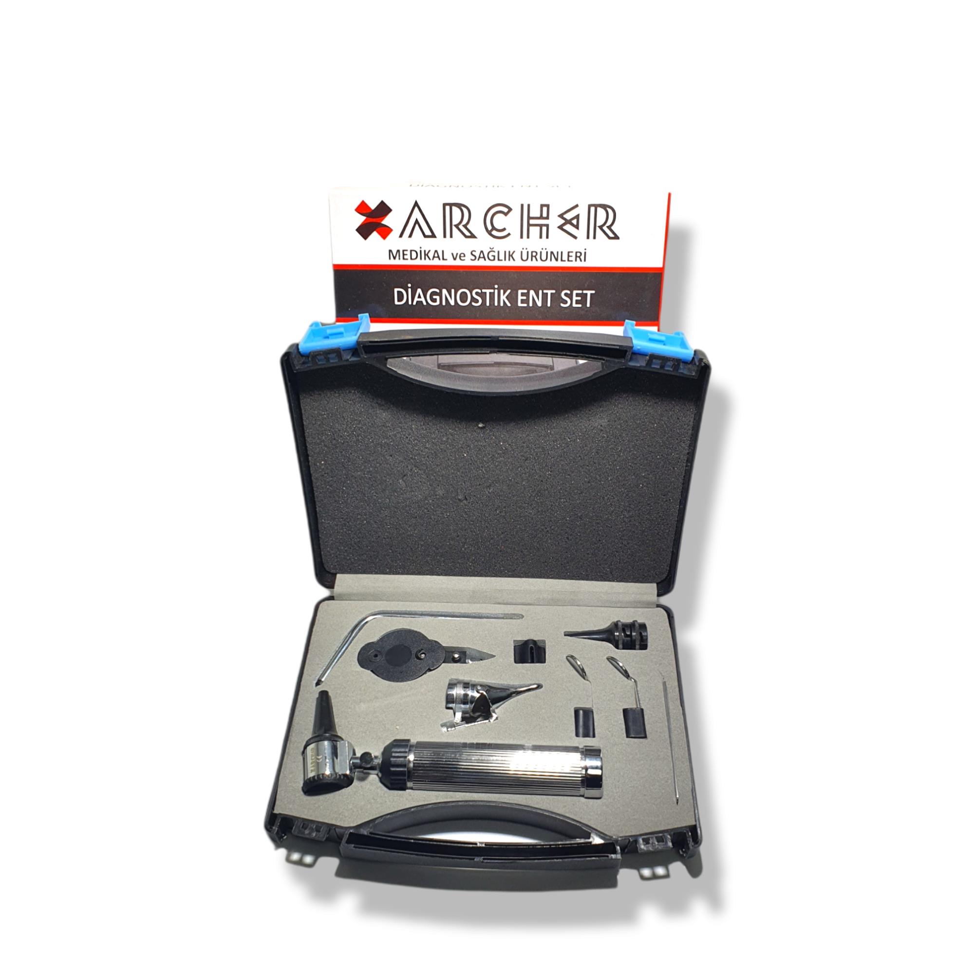 Archer Diagnostik Set Ent Otoskopoftalmaskop Set