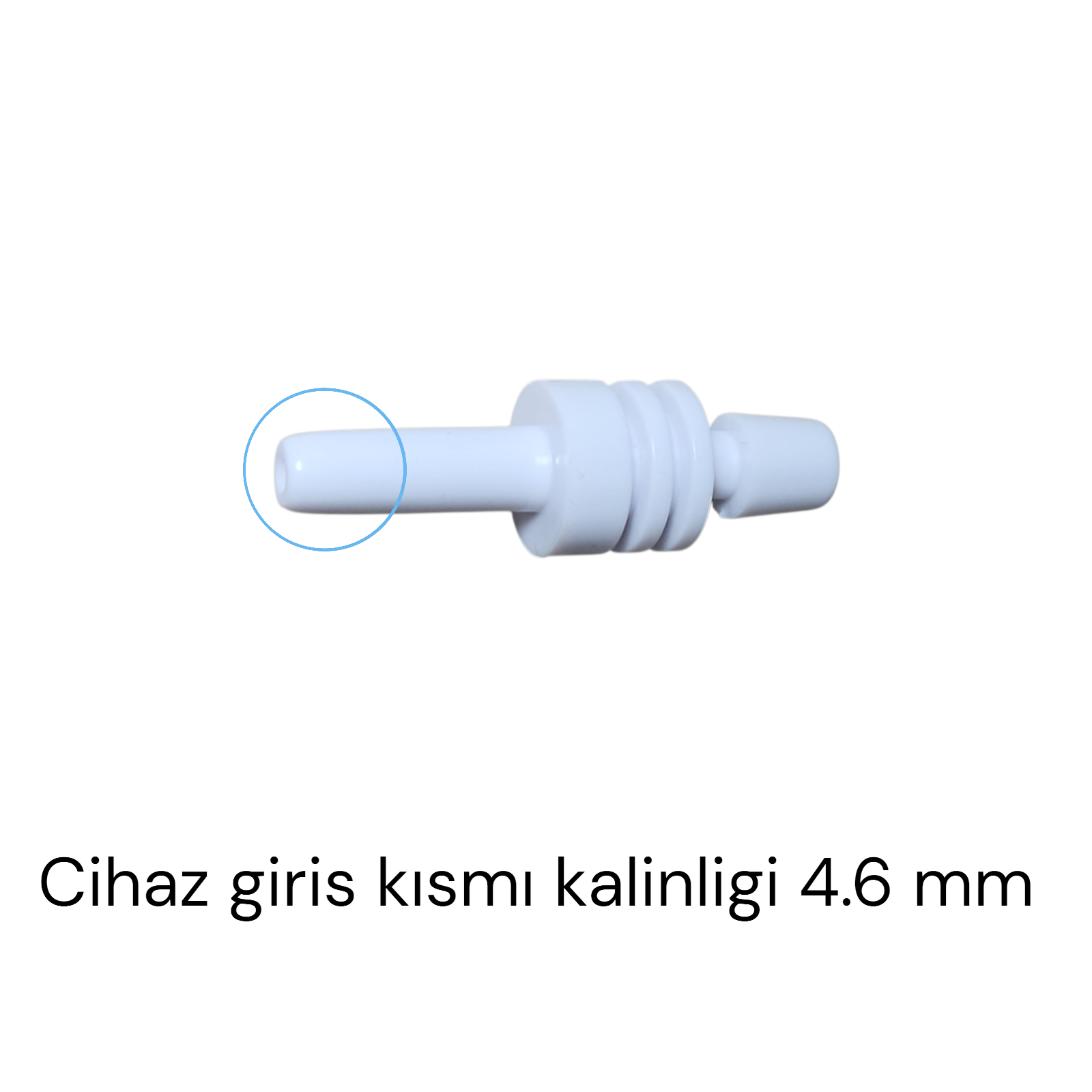 Archer Dijital Tansiyon Aleti Konnektör Jak Bağlantı Aparatı Beyaz Düz Tip 4.6 Mm