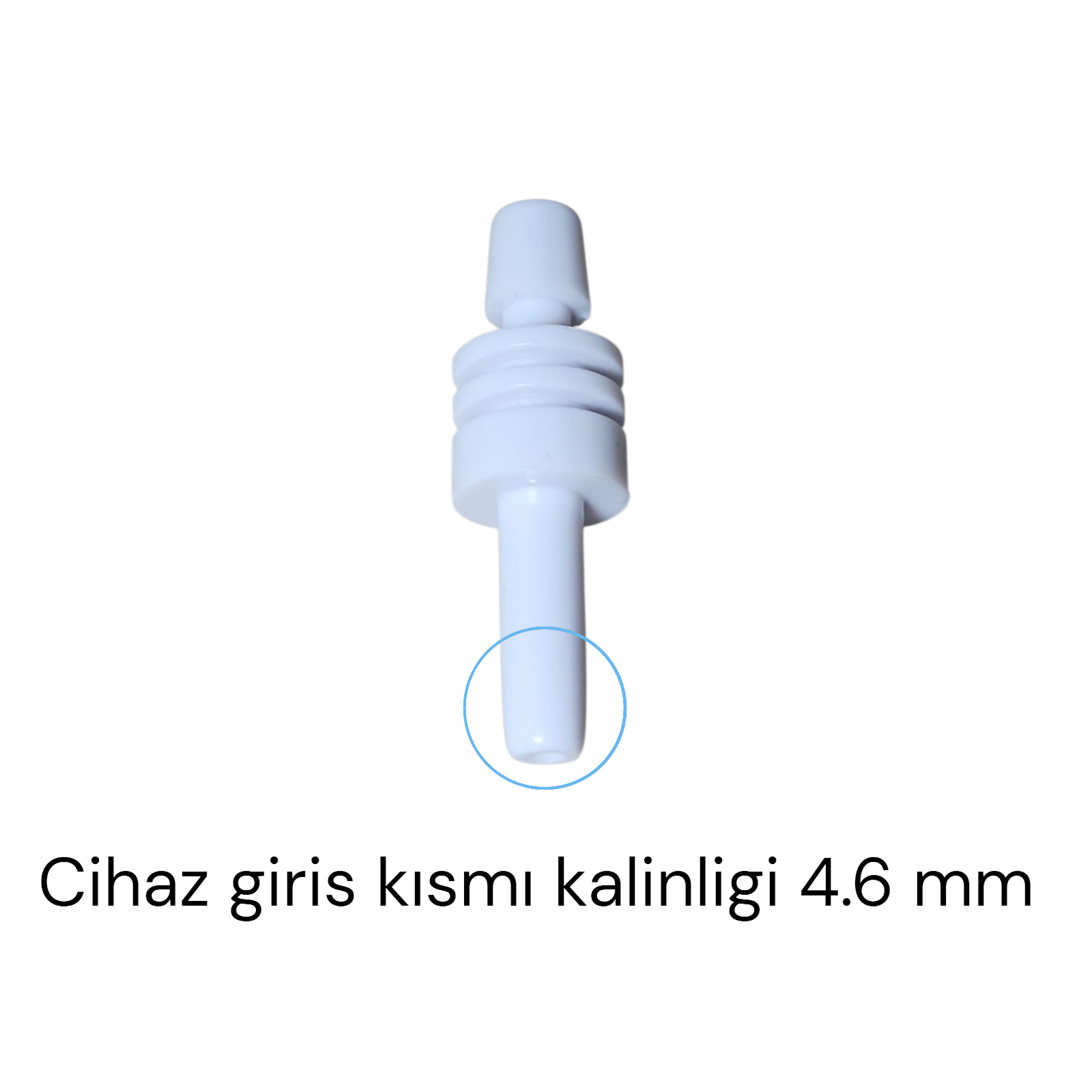 Archer Dijital Tansiyon Aleti Konnektör Jak Bağlantı Aparatı Beyaz Düz Tip 4.6 Mm