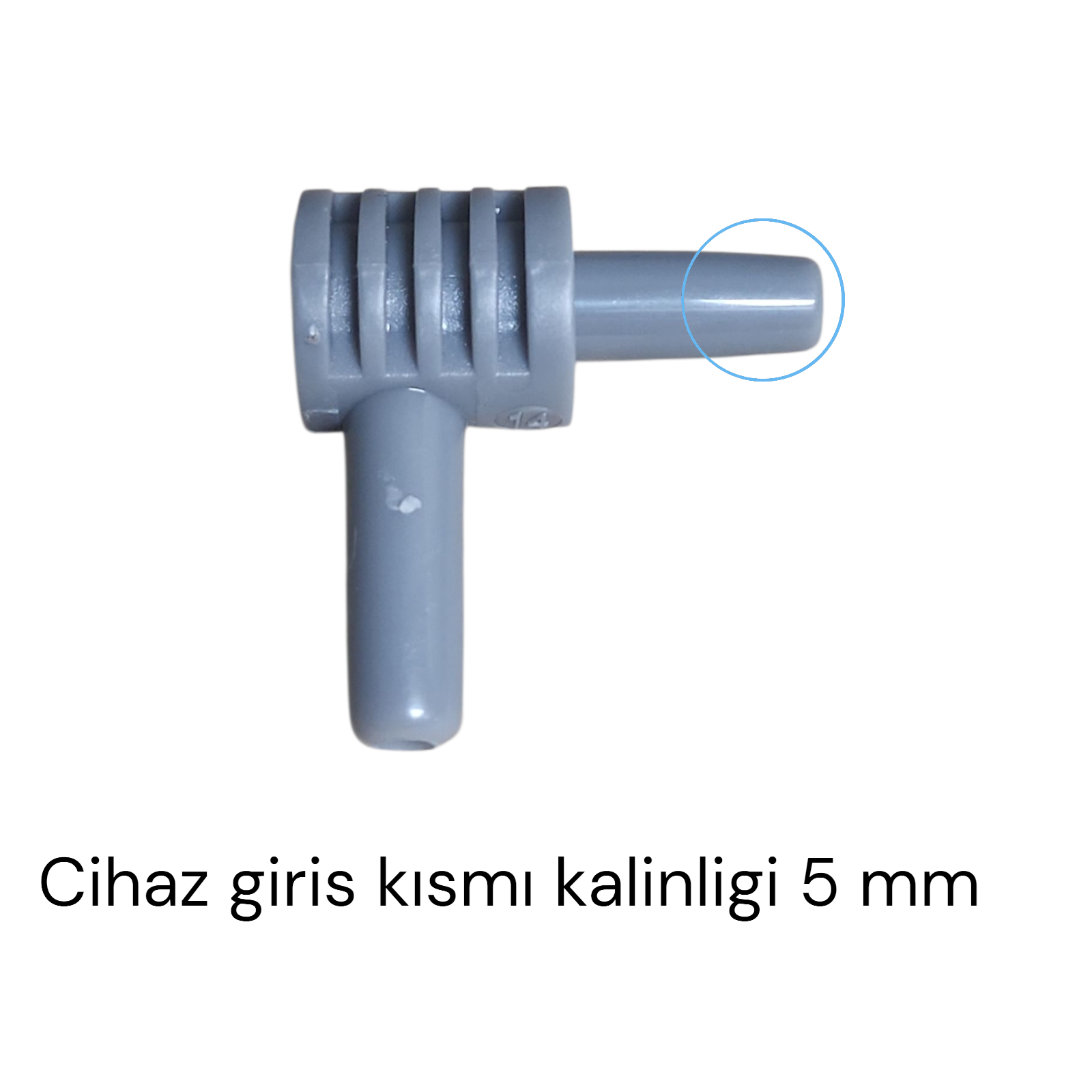 Archer Dijital Tansiyon Aleti Konnektör Jak Bağlantı Aparatı Gri L Tıp 5 Mm