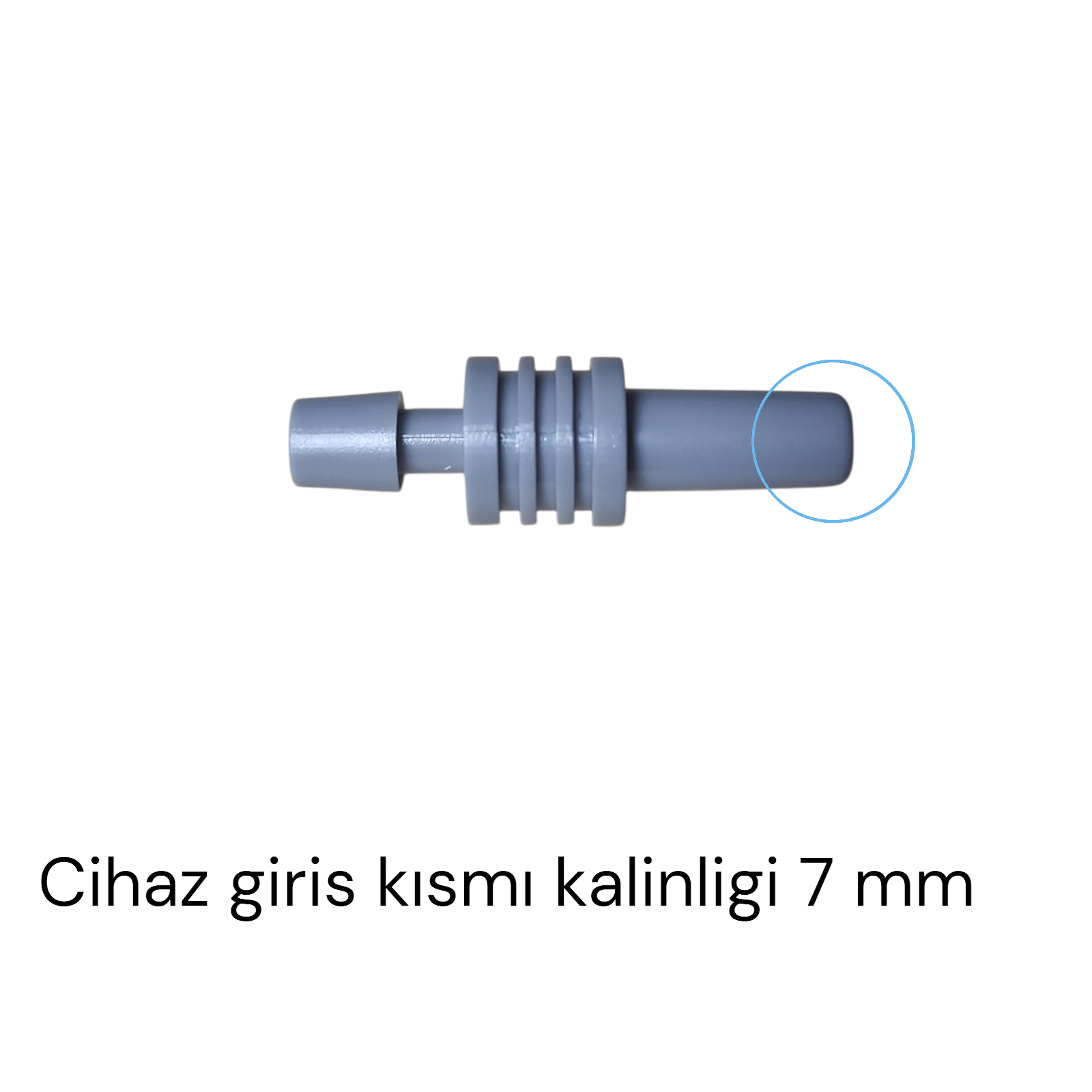 Archer Dijital Tansiyon Aleti Konnektör Jak Bağlantı Aparatı Gri Düz Tıp 7 Mm