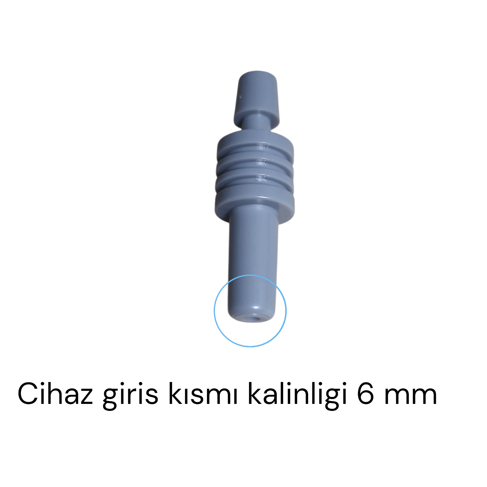 Archer Dijital Tansiyon Aleti Konnektör Jak Bağlantı Aparatı Gri Düz Tıp 6 Mm