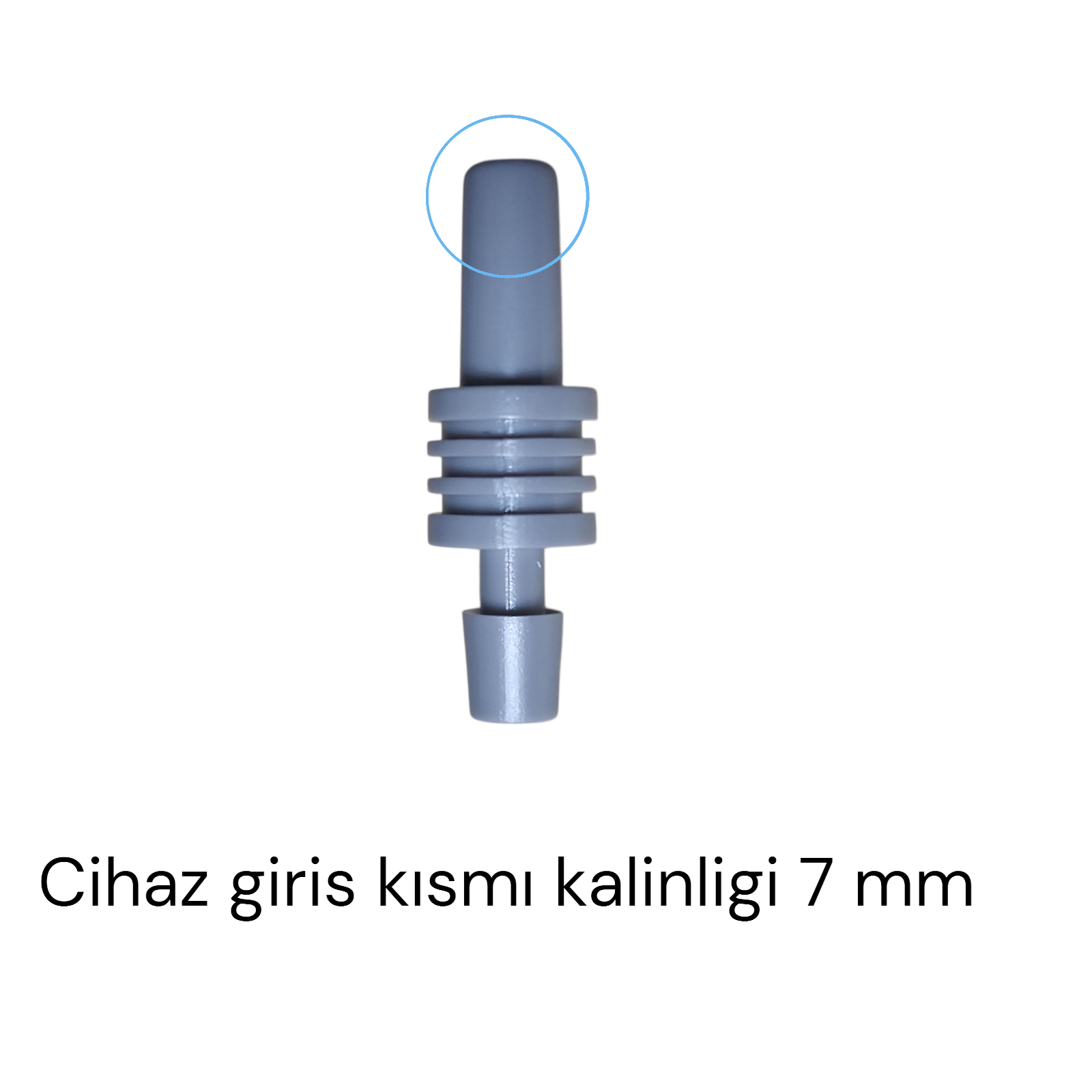 Archer Dijital Tansiyon Aleti Konnektör Jak Bağlantı Aparatı Gri Düz Tıp 7 Mm