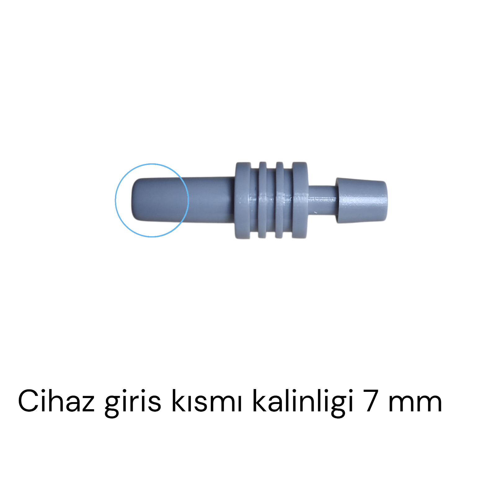 Archer Dijital Tansiyon Aleti Konnektör Jak Bağlantı Aparatı Gri Düz Tıp 7 Mm