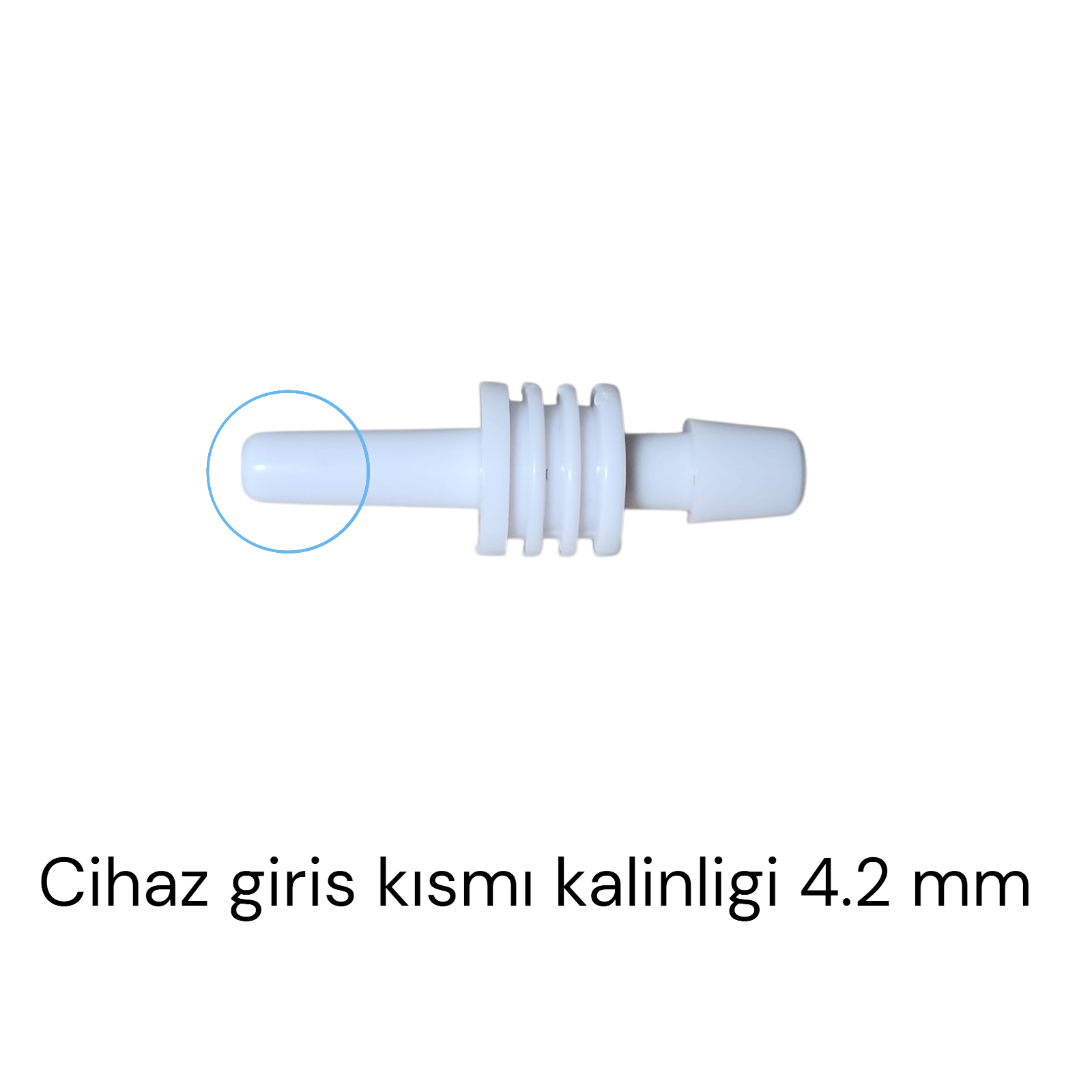 Archer Dijital Tansiyon Aleti Konnektörü Manşon Bağlantı Aparatı Jak Beyaz Düz Tip 4.2 mm