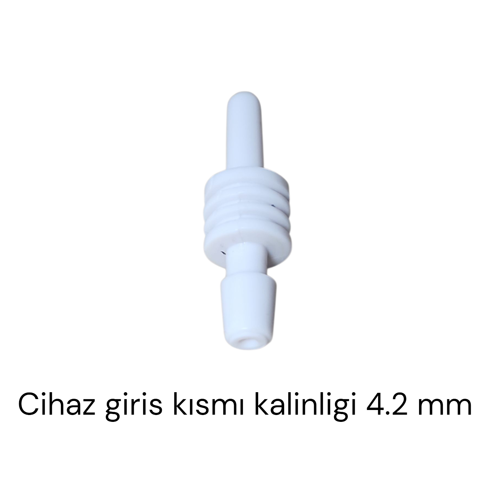 Archer Dijital Tansiyon Aleti Konnektörü Manşon Bağlantı Aparatı Jak Beyaz Düz Tip 4.2 mm
