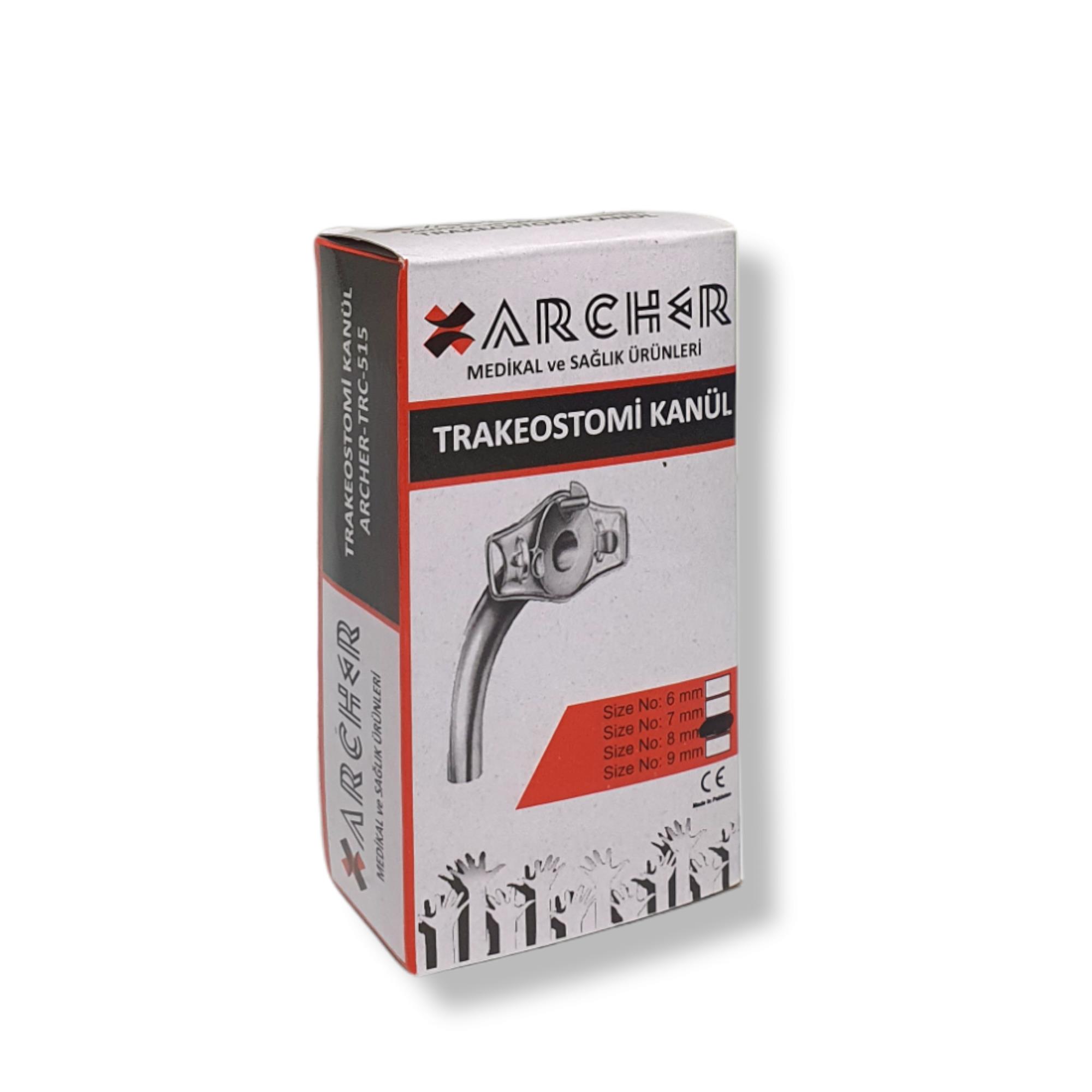 Archer Gümüş Kanültrakeostomi Kanülü 8/12 Numara