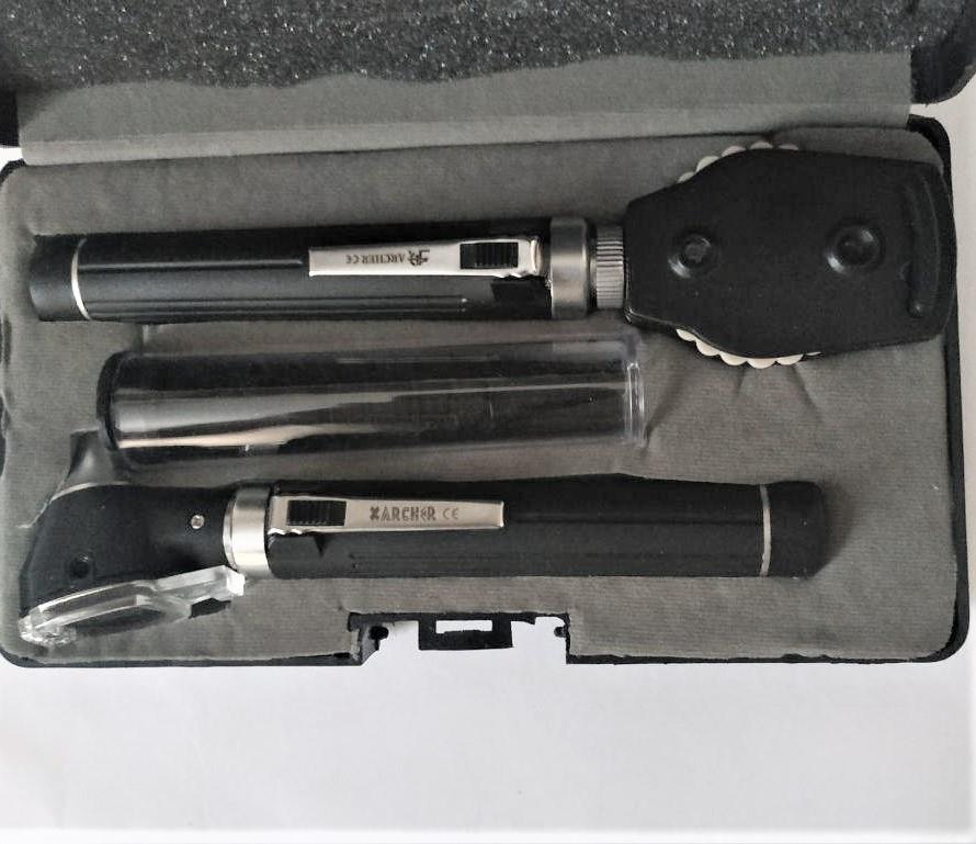 Archer Otoskop Oftalmaskop Seti Çift Handle