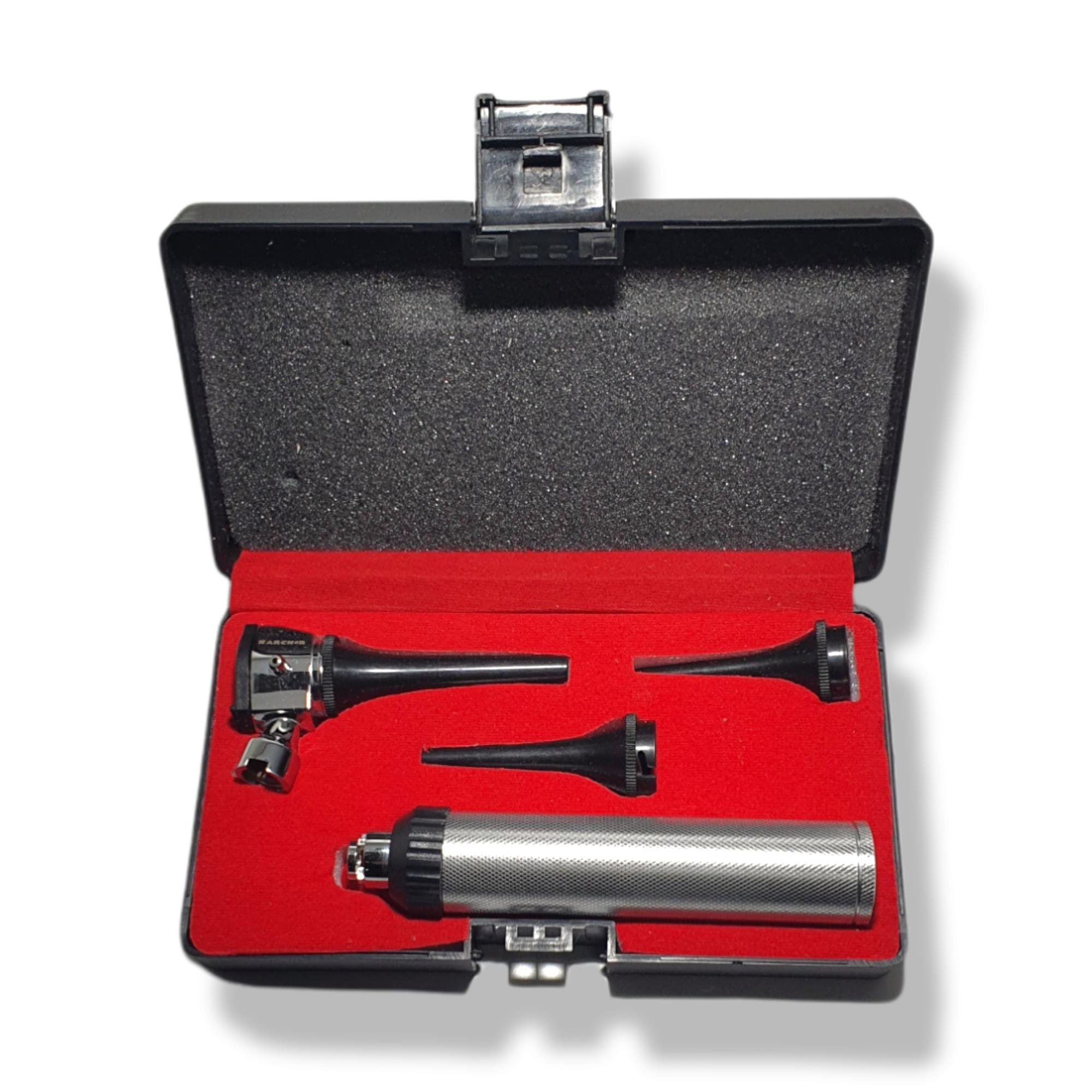 Archer Veteriner Otoskop Seti Metal Handle Led Beyaz ışık