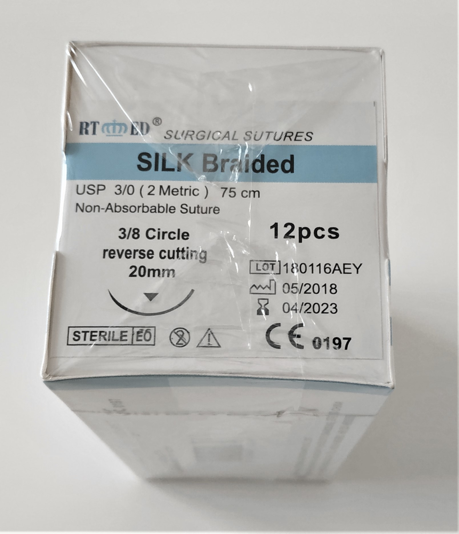 İpek Cerrahi İplik-sütur Silk 12 Li No:3/0 Keskin 26 Mm