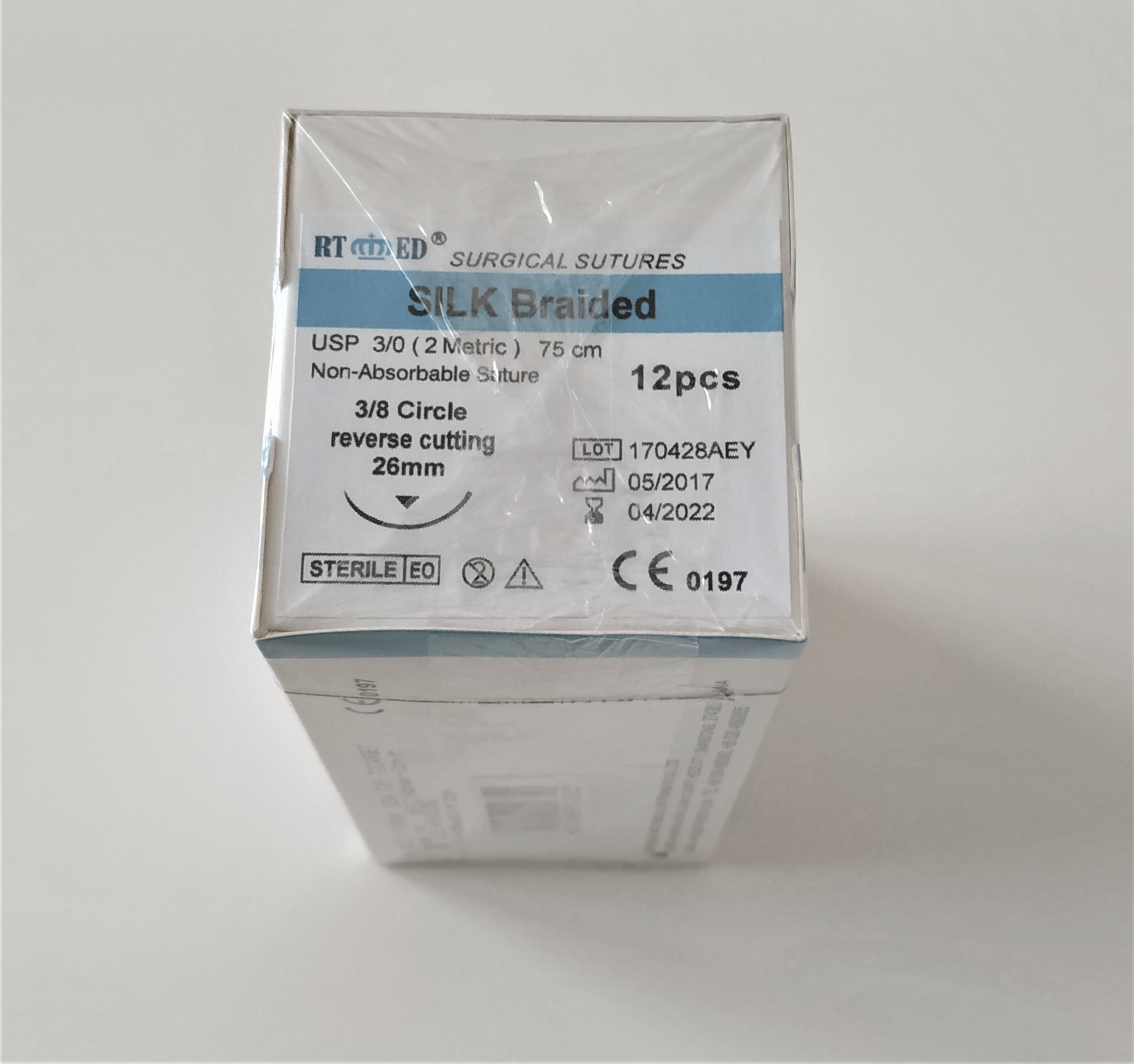 İpek Cerrahi İplik-sütur Silk 12 Li No:3/0 Yuvarlak