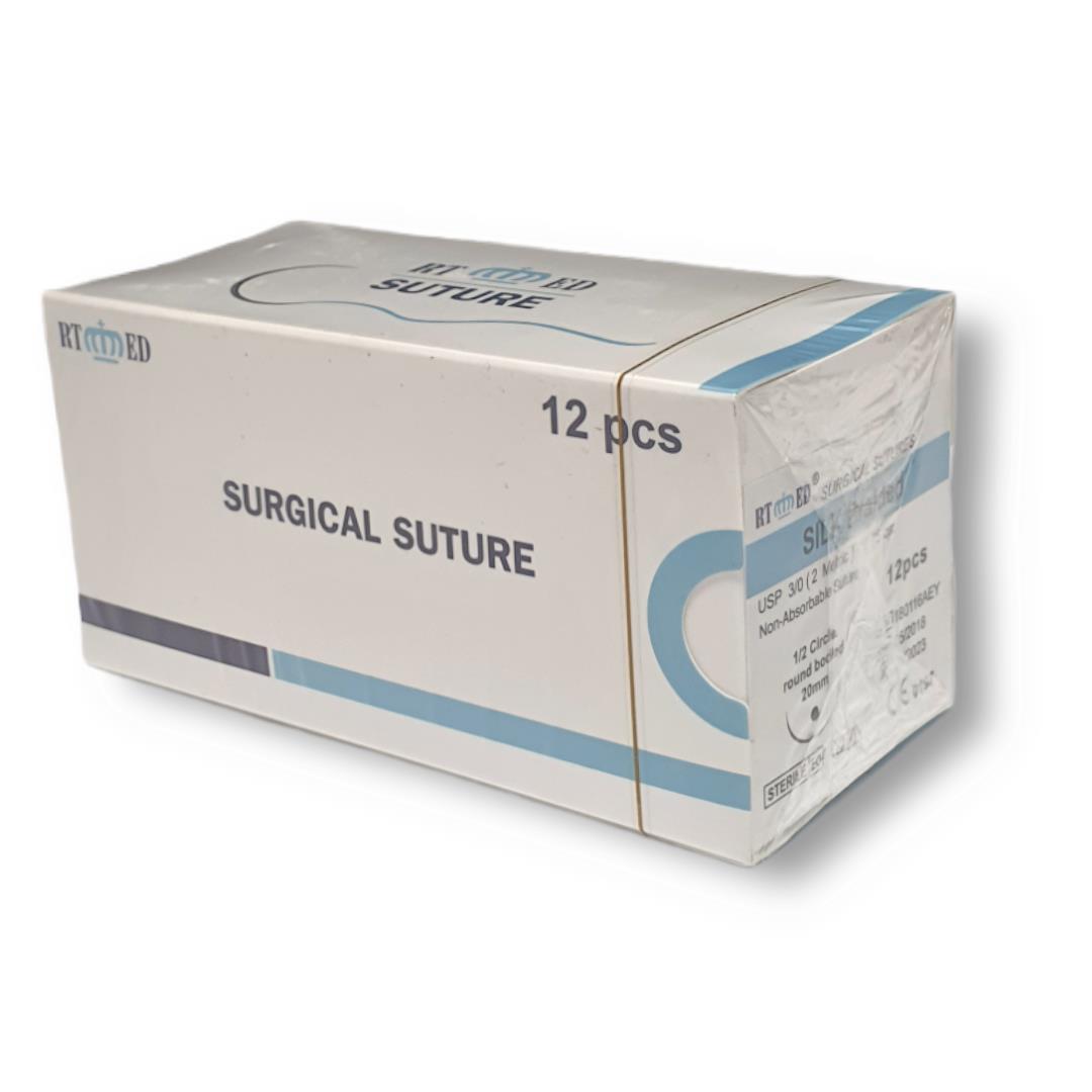 İpek Cerrahi İplik-sütur Silk 12 Li No:3/0 Yuvarlak