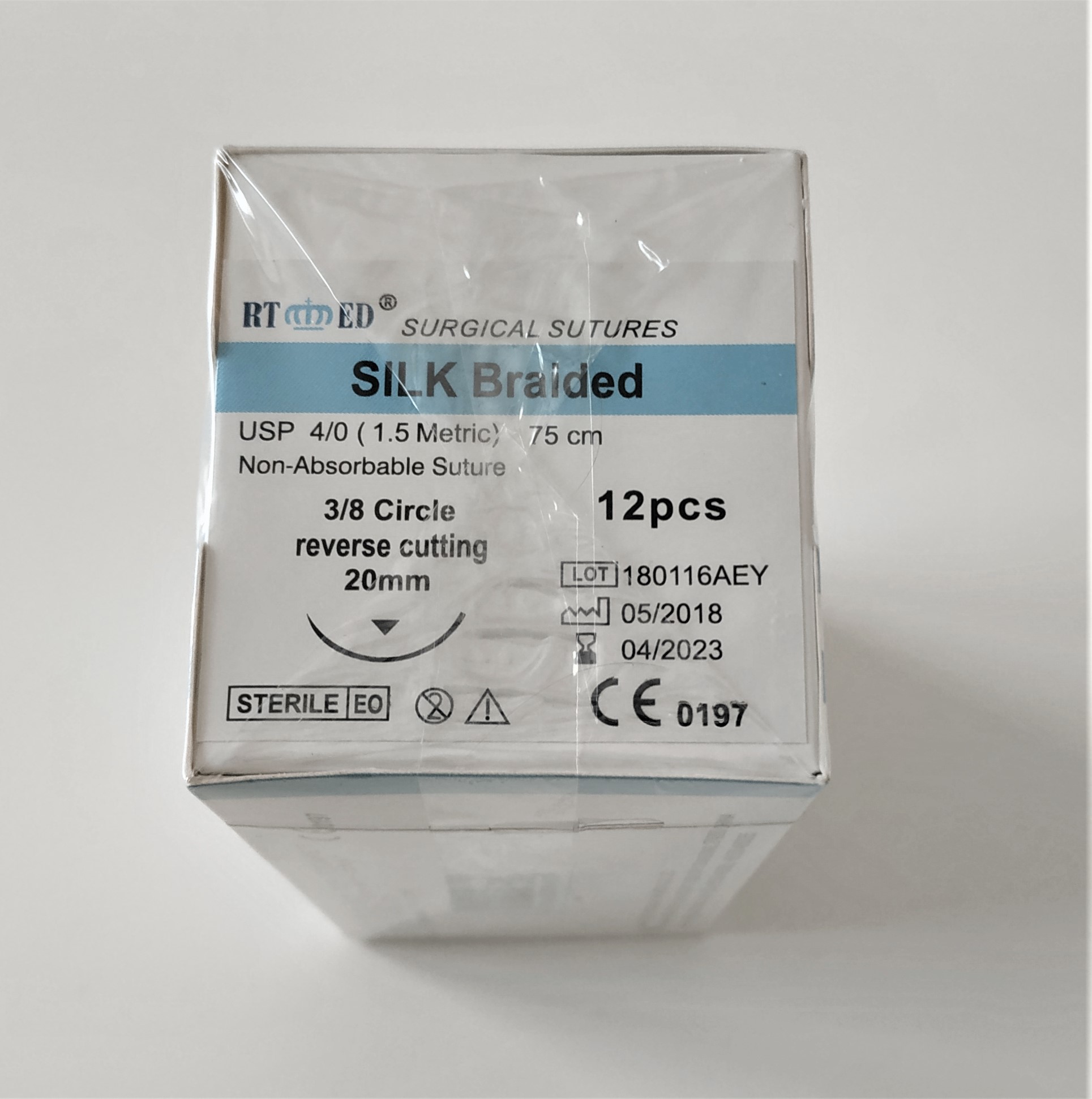 İpek Cerrahi İplik-sütur Silk 12 Li No:4/0 Keskin