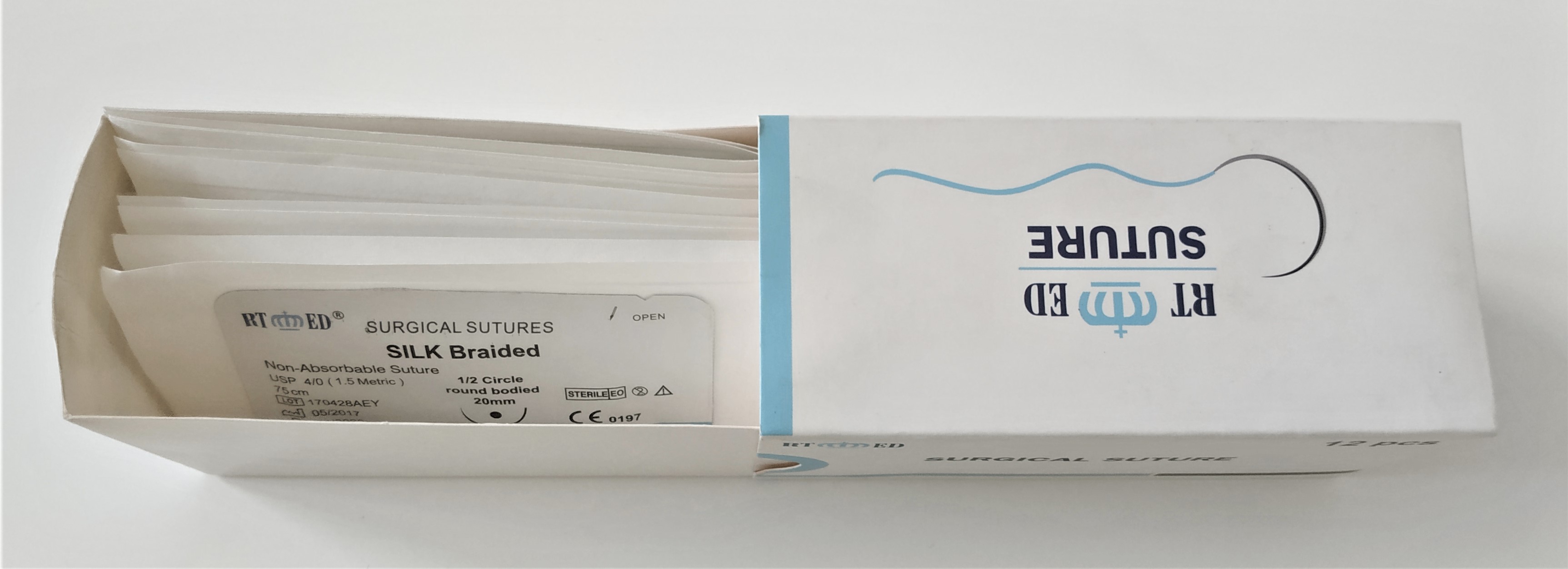 İpek Cerrahi İplik-sütur Silk 12 Li No:4/0 Keskin