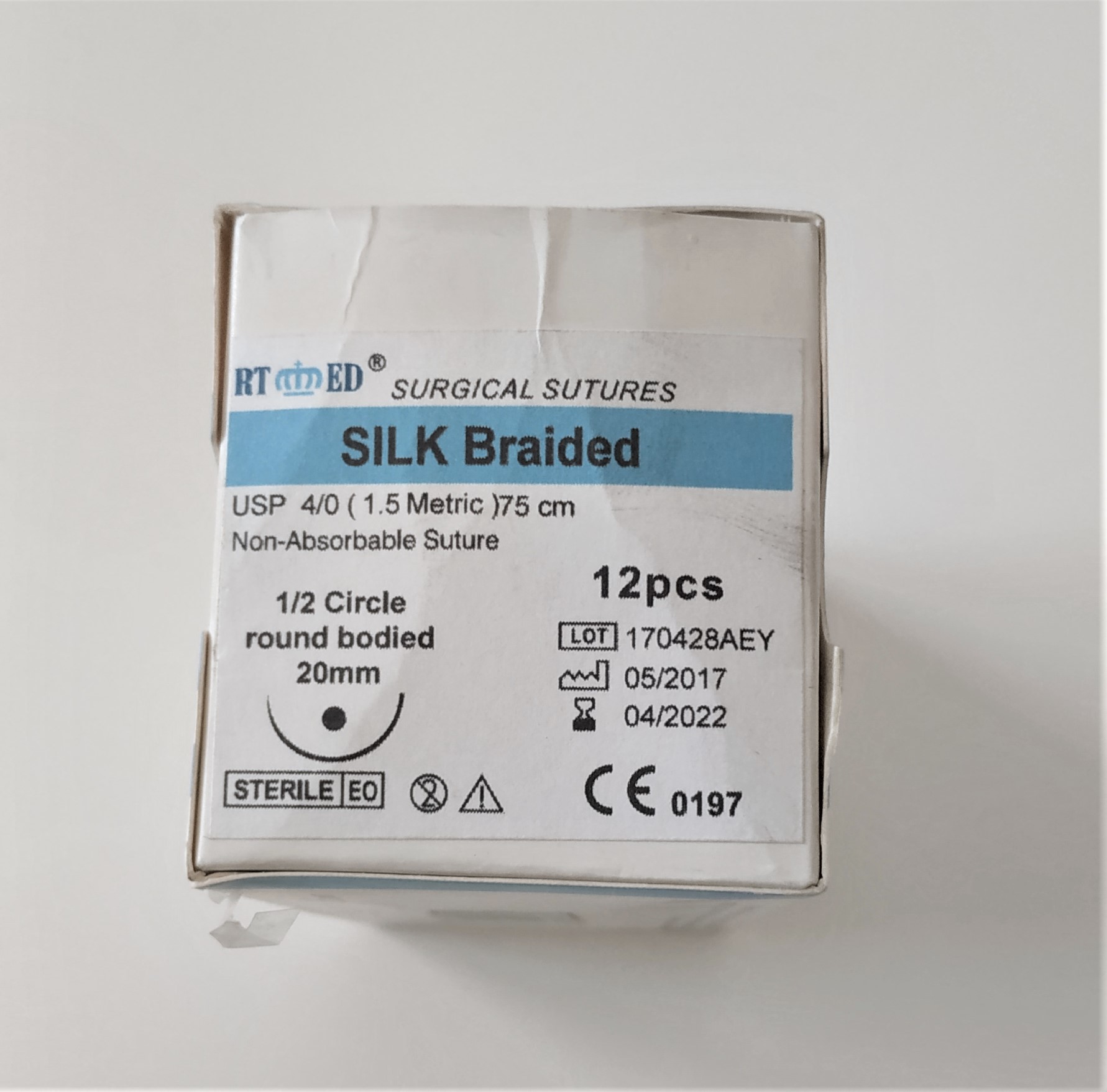 İpek Cerrahi İplik-sütur Silk 12 Li No:4/0 Yuvarlak