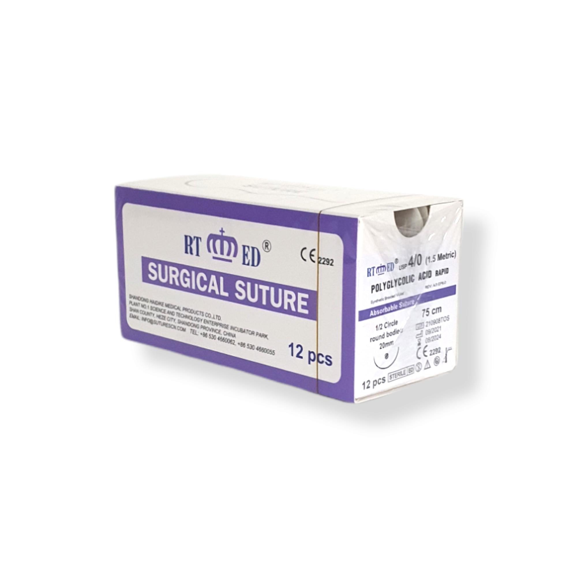 Pga Rapid 4/0 Yuvarlak 1/2 20 Mm 75 Cm Emilebilir İplik