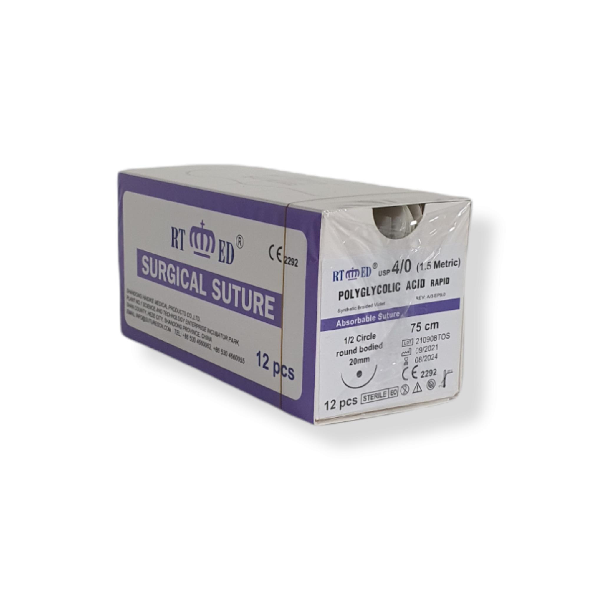 Pga Rapid 4/0 Yuvarlak 1/2 20 Mm 75 Cm Emilebilir İplik