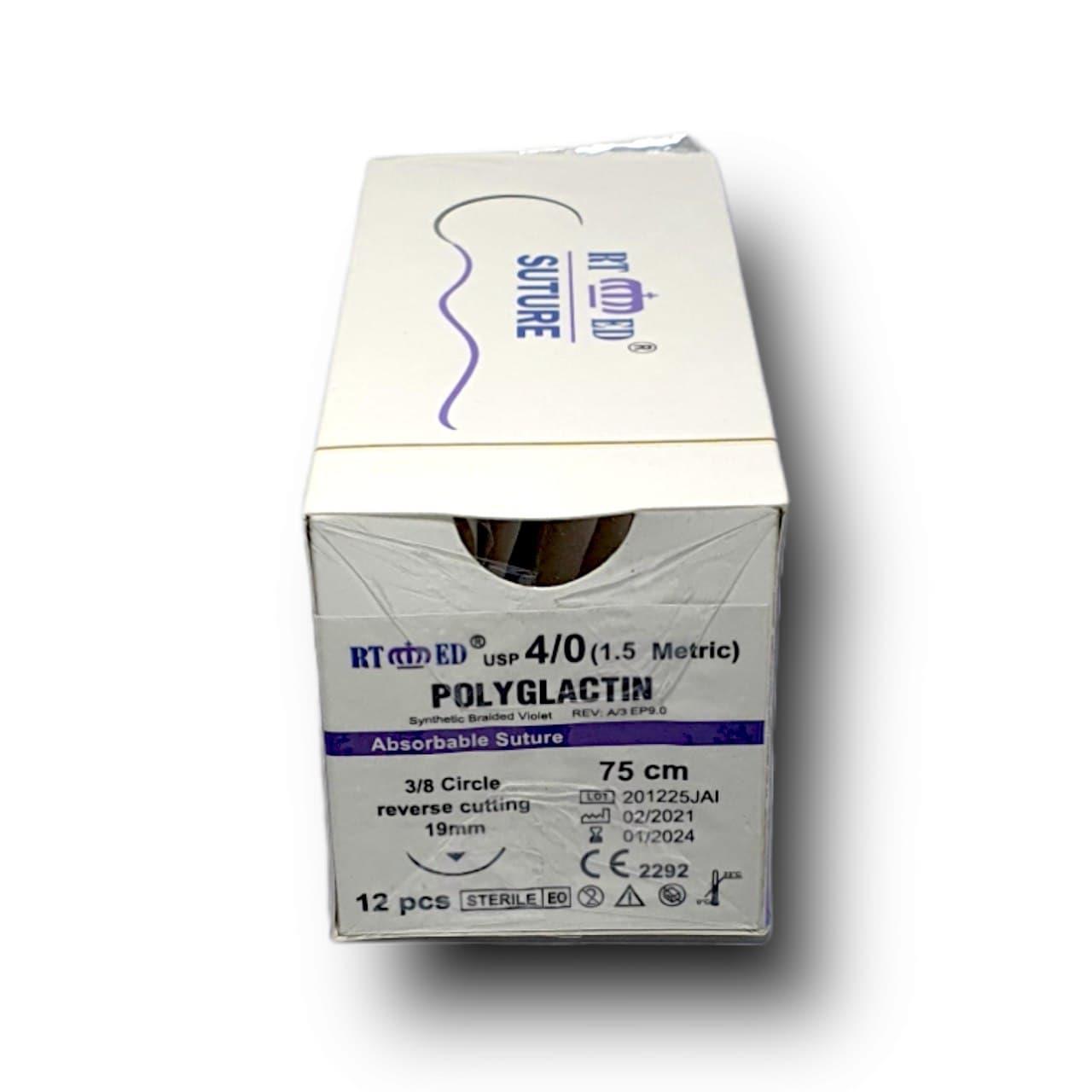 Pgla (polyglactin) Emilebilir No: 4.0 Keskin Cerrahi İplik Sütur