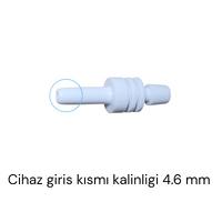 Archer Dijital Tansiyon Aleti Konnektör Jak Bağlantı Aparatı Beyaz Düz Tip 4.6 Mm