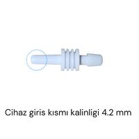 Archer Dijital Tansiyon Aleti Konnektörü Manşon Bağlantı Aparatı Jak Beyaz Düz Tip 4.2 mm