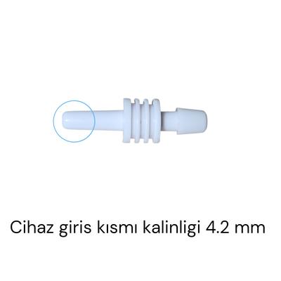 Archer Dijital Tansiyon Aleti Konnektörü Manşon Bağlantı Aparatı Jak Beyaz Düz Tip 4.2 mm