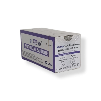 Pga Rapid 4/0 Keskin 3/8 20 Mm 75 Cm Emilebilir İplik