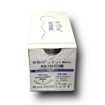 Pgla (polyglactin) Emilebilir No: 0 Keskin Cerrahi İplik Sütur