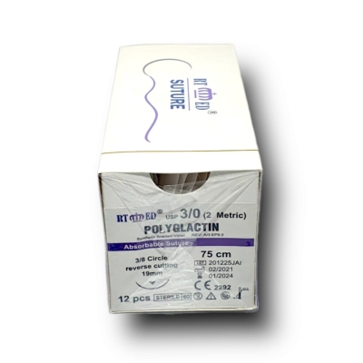 Pgla (polyglactin) Emilebilir No: 3.0 Keskin Cerrahi İplik Sütur